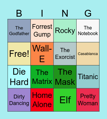 Movies Bingo Card