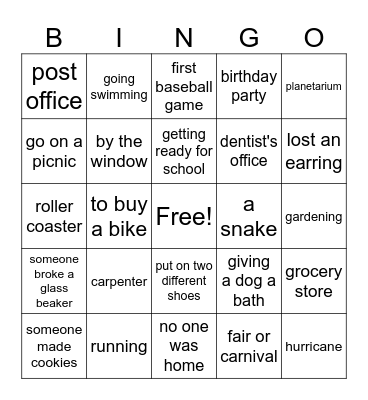 Incredible Inferences Bingo Card
