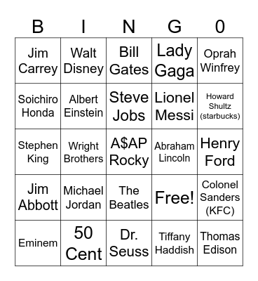 Overcoming Adversity Bingo Card