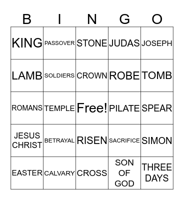 EASTER Bingo Card