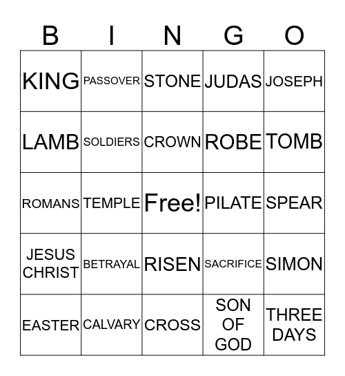 EASTER Bingo Card