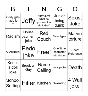 SML Bingo Card