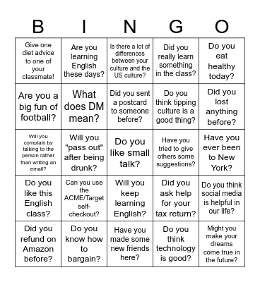 Final Bingo! Bingo Card