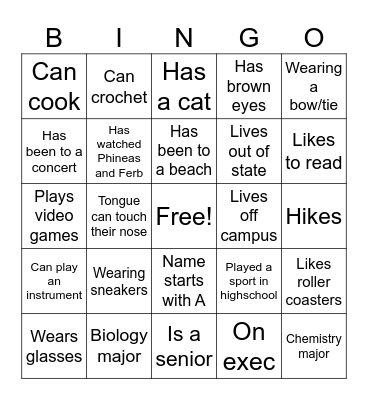 STEM Mixer Bingo Card