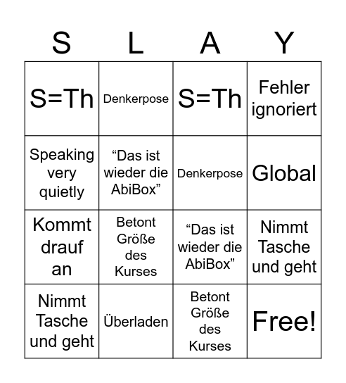 ✨Frau Herrmann Core✨ Bingo Card