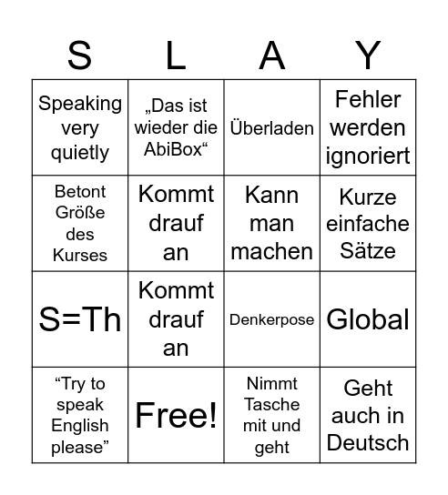 ✨Frau Herrmann Core✨ Bingo Card