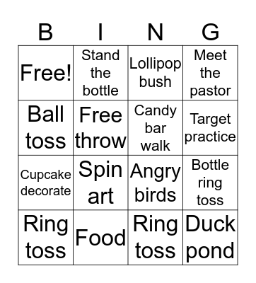 Life  church  Bingo Card