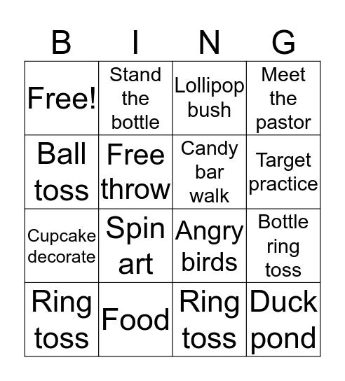 Life  church  Bingo Card