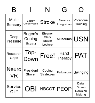 AOTA BINGO Card