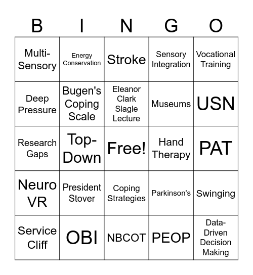AOTA BINGO Card