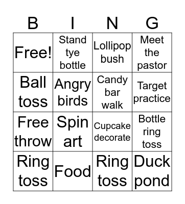 Life  church  Bingo Card