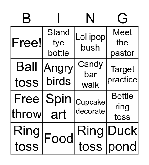 Life  church  Bingo Card