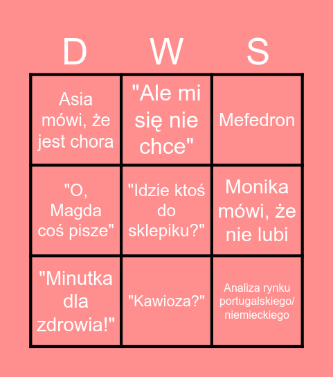 Spiżarnia BINGO Card