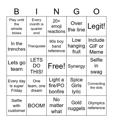 Super Friday Bingo Card