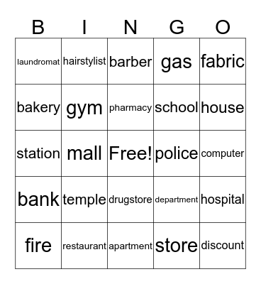 Community Bingo Card