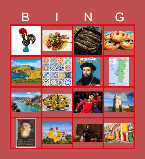 PORTUGAL Bingo Card