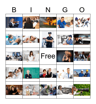 OCCUPATIONS Bingo Card