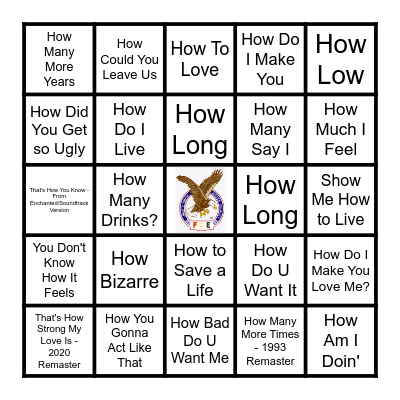 HOW Bingo Card