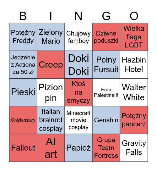 Konwent Bingo Card