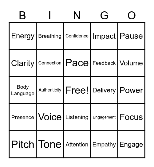 BINGO Card