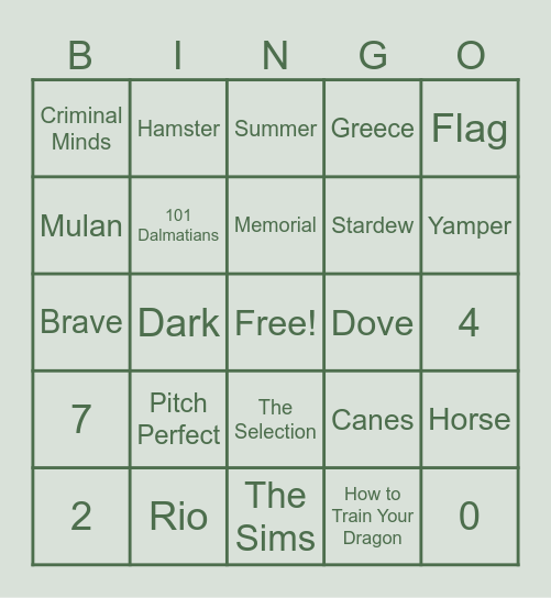 Ms Pollock Bingo 2 Bingo Card