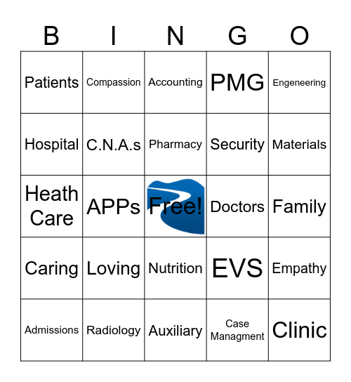 Hospital Week Bingo Card