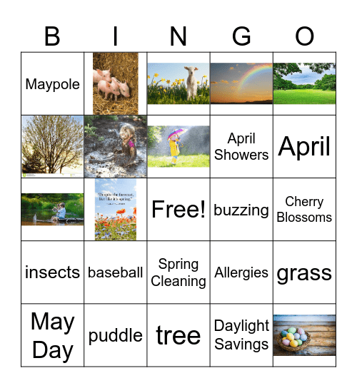 Spring Bingo Card