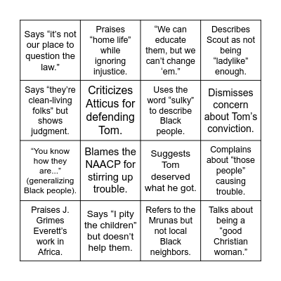 Hypocrisy Tea BING) Bingo Card