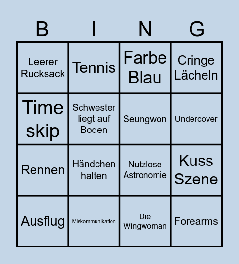 Heesu in Class 2 Bingo Card