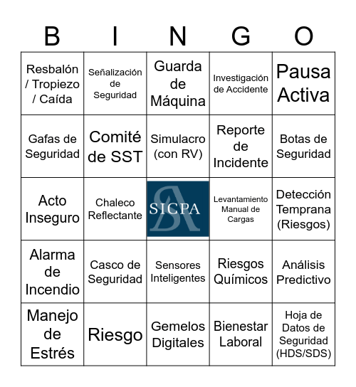 Bingo SST Inteligente 2025 Bingo Card