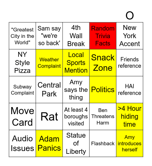 Season 13.5 Hide and Seek Bingo Card