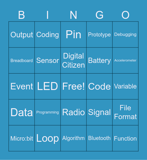 Micro:Bit Bingo Card