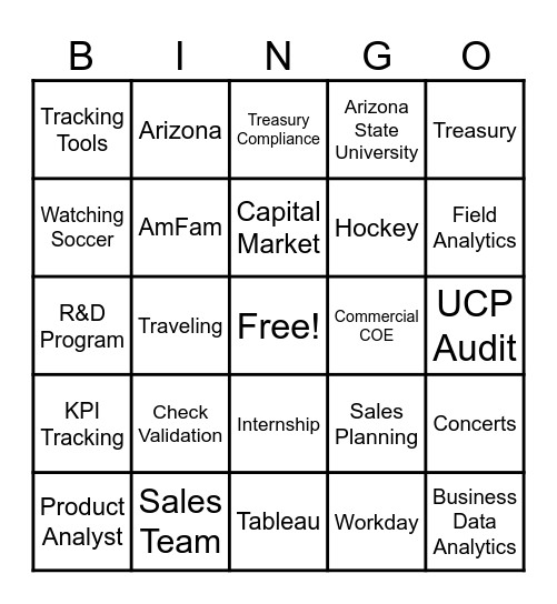 All About Matt Bingo Card
