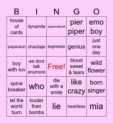 EmaJM13 Bingo Card