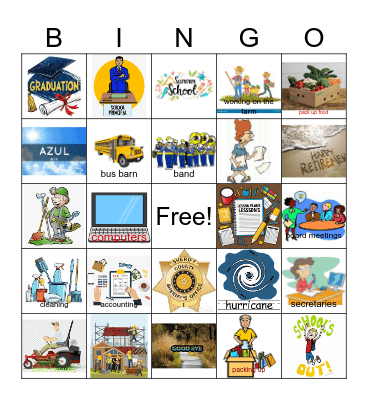 Countdown to Summer Bingo Card