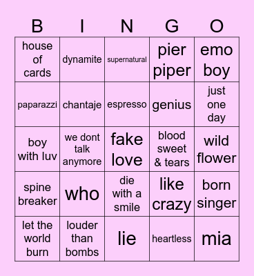 EmaJM13 Bingo Card