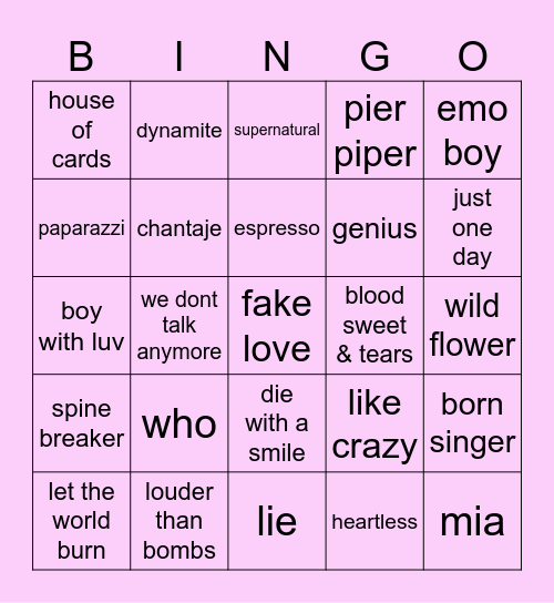 EmaJM13 Bingo Card