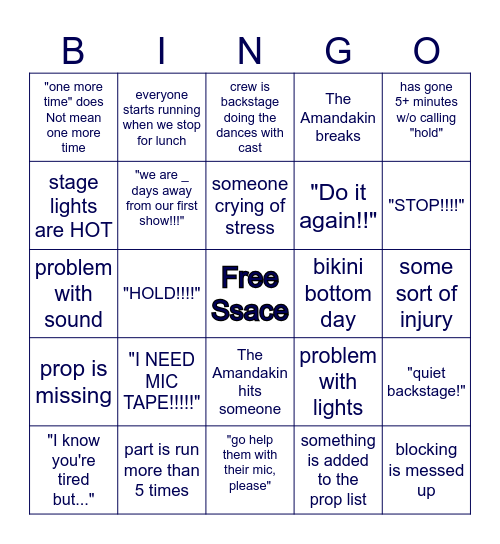 Q2Q bingo Card