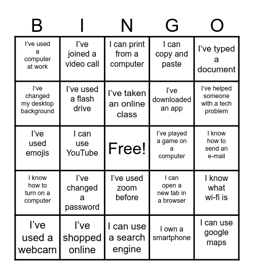Tech Life :D Bingo Card