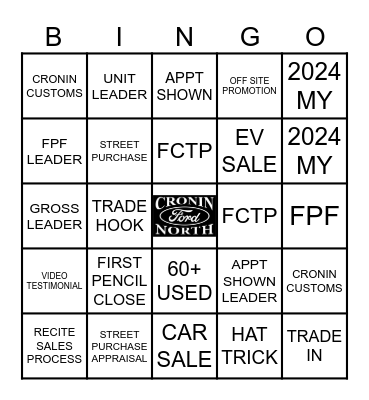 CFN BONUS BINGO Card