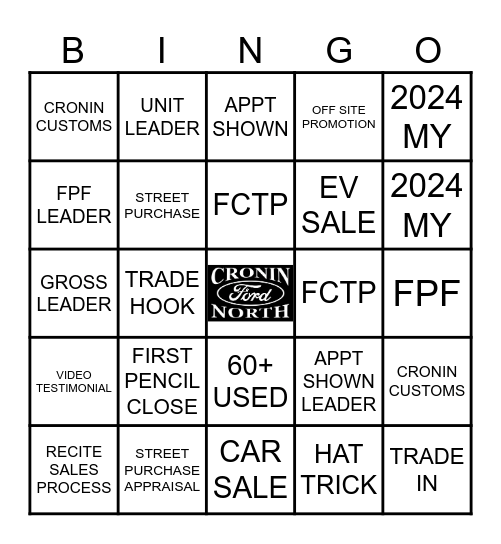 CFN BONUS BINGO Card