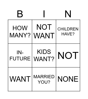 11/6 Vocab Bingo Card