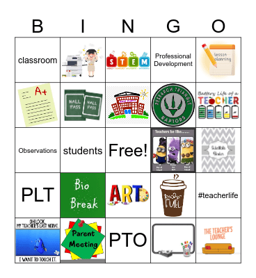 Teacher Appreciation Week Bingo Card