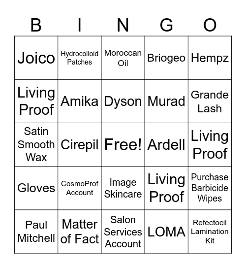 Field Trio Bingo Card