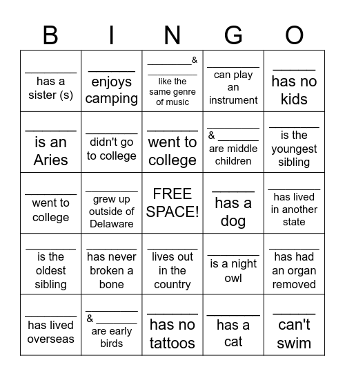 Who Dat?? Bingo Card