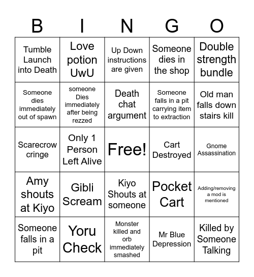 Repo Bingo Card