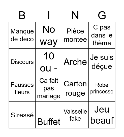 Naturr authentique 6k x 90 Bingo Card