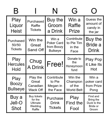 Poker Run - 1st Line get a card entire sheet get a card Bingo Card