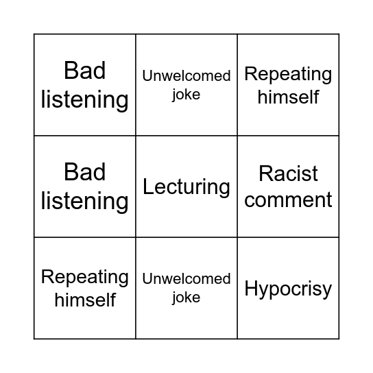 dad bingo Card