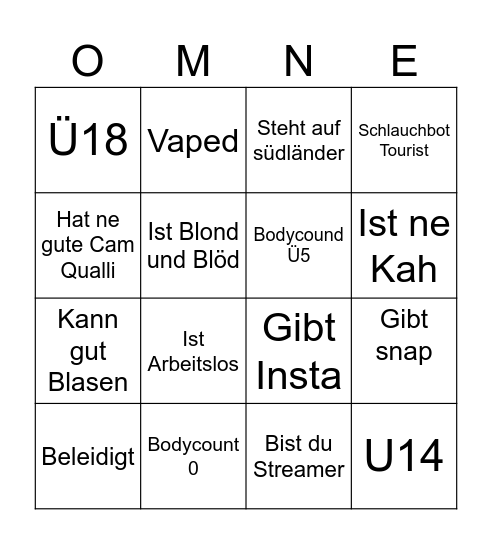 Omne Bingo Card